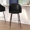 Flash Furniture 30" Black LeatherSoft Barstool with Wooden Legs AY-1928-30-BK-GG - alternate 1